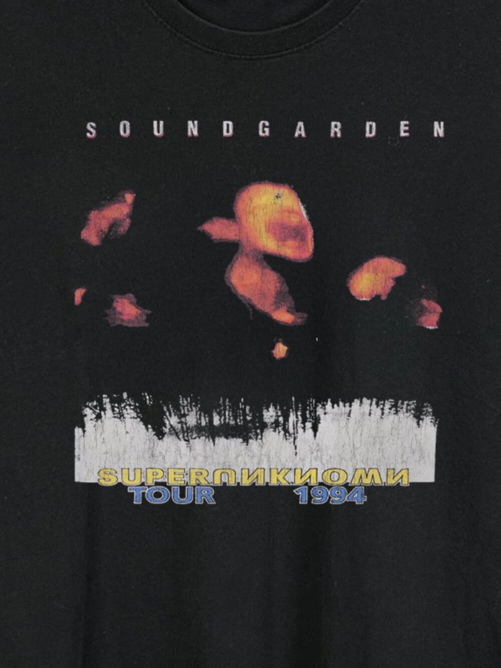 1994 Soundgarden Superunknown Tour Washed Black Tee 257 - Picture 2 of 5